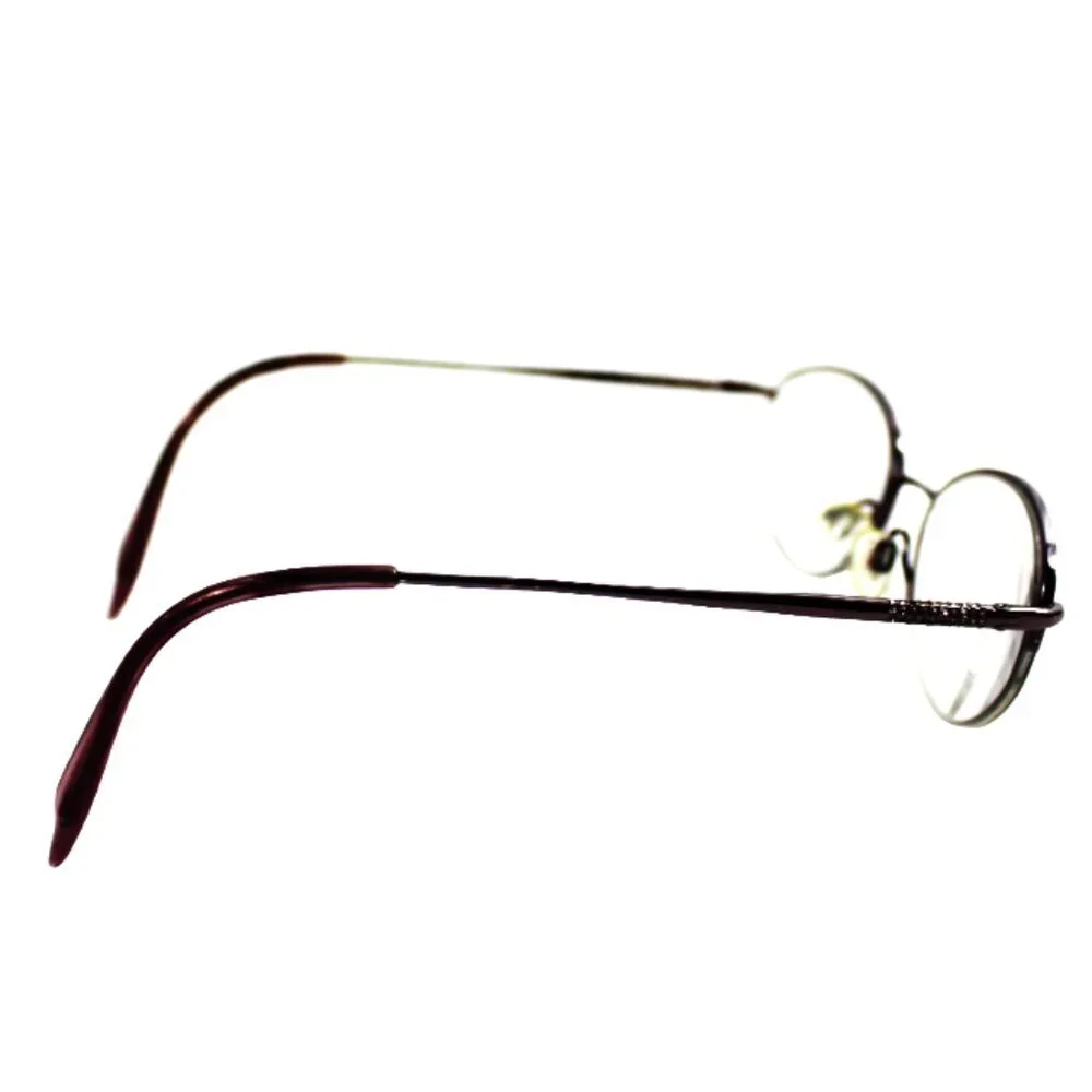 Celine Dion CD8033 Half Rim Oval Beta Bronze Gunmetal Titanium Eyeglass Frame